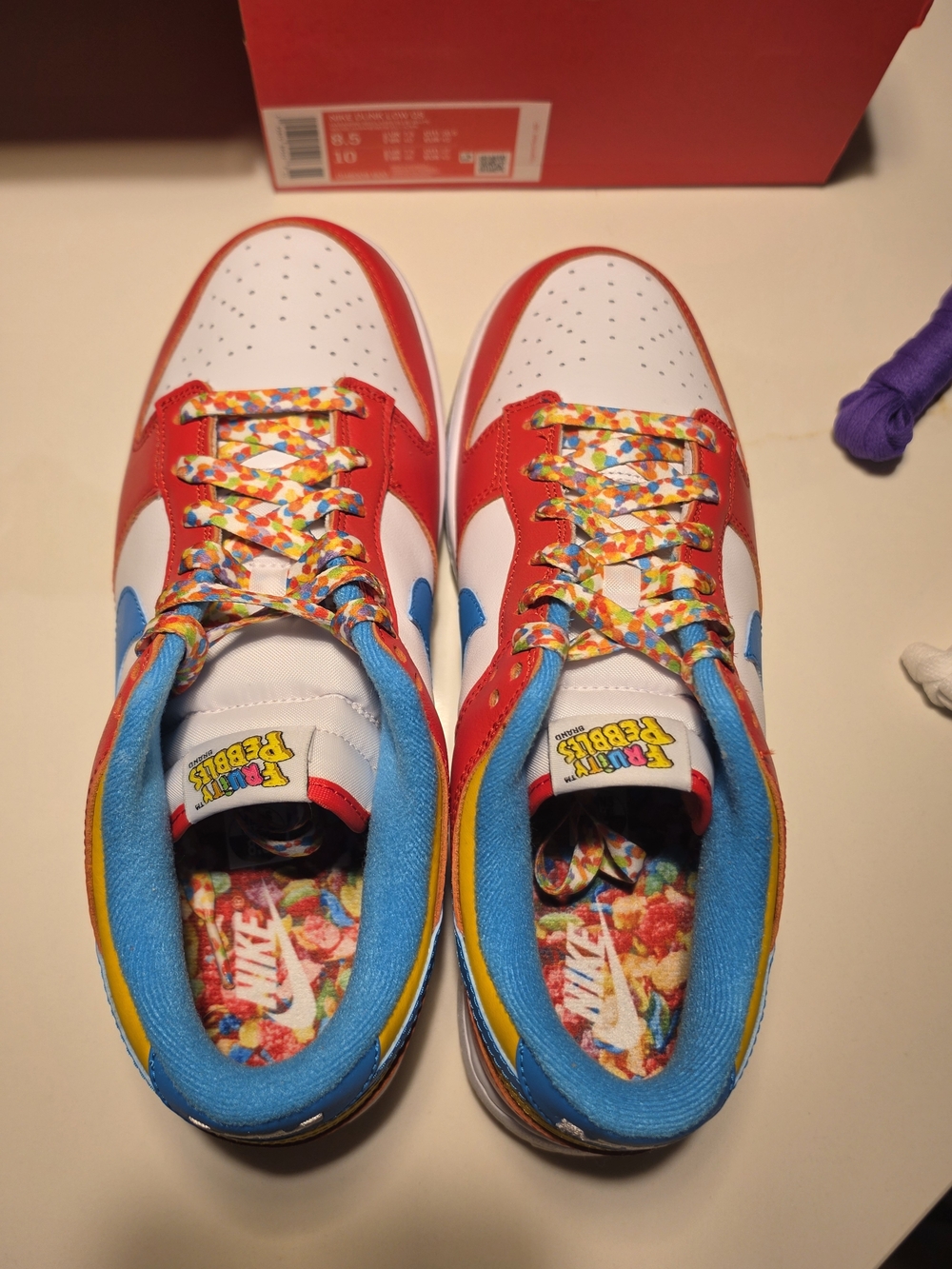 Nike Dunk Low QS Fruity Pebbles - LBJ - Size 8.5 - Picture 5 of 7
